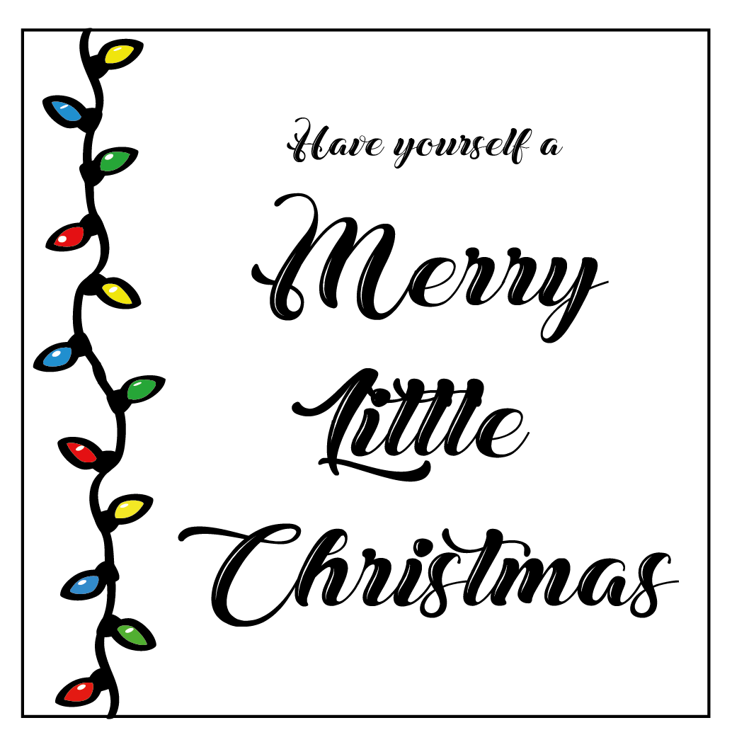 Merry Little Christmas Themed Stickers
